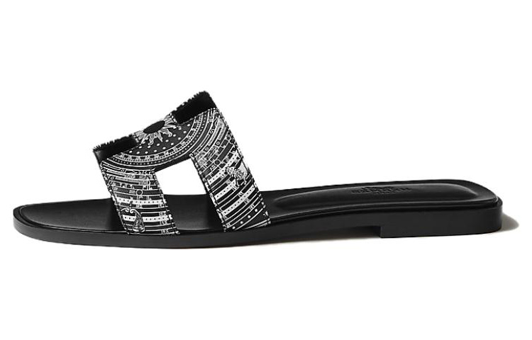 Buy (W) 爱马仕 Oran 凉鞋 '黑白' H232159Z-02