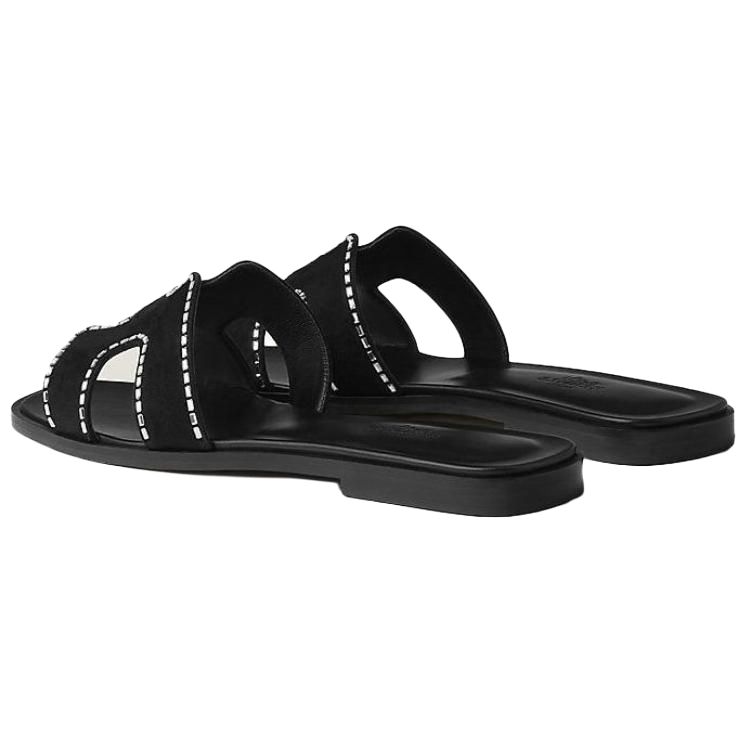 (W) HERMES Oran Sandal 'Black Fashion Trend' 圖 5