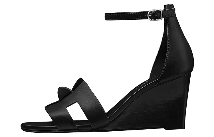 Buy (Women) HERMES Oran Sandal 'Black Palladium Buckle' H211182Z-02