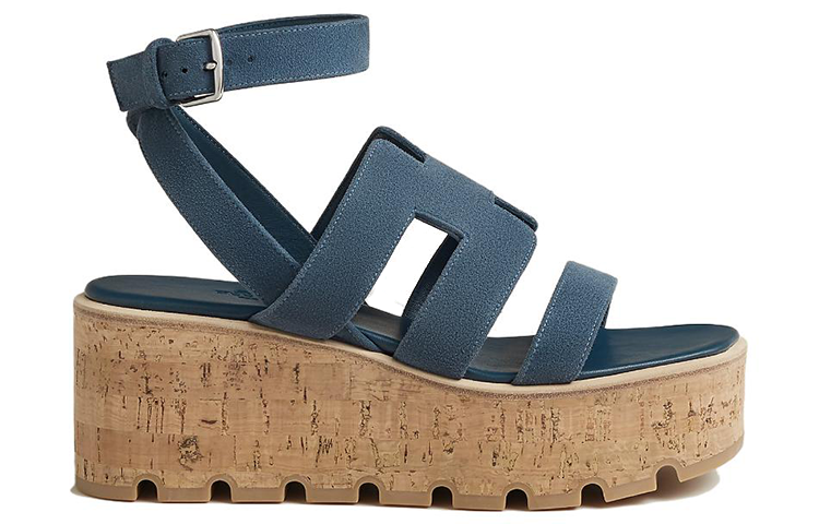 (W) HERMES Oran Sandal 'Blue Havane' 圖 2