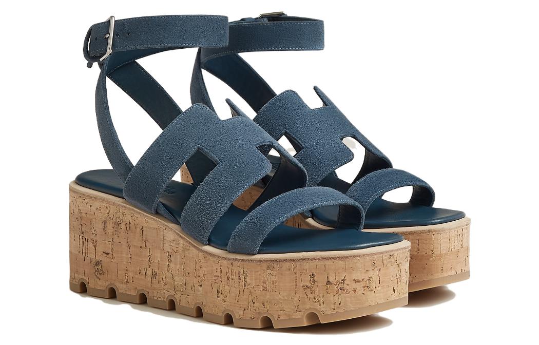 (W) HERMES Oran Sandal 'Blue Havane' 圖 3