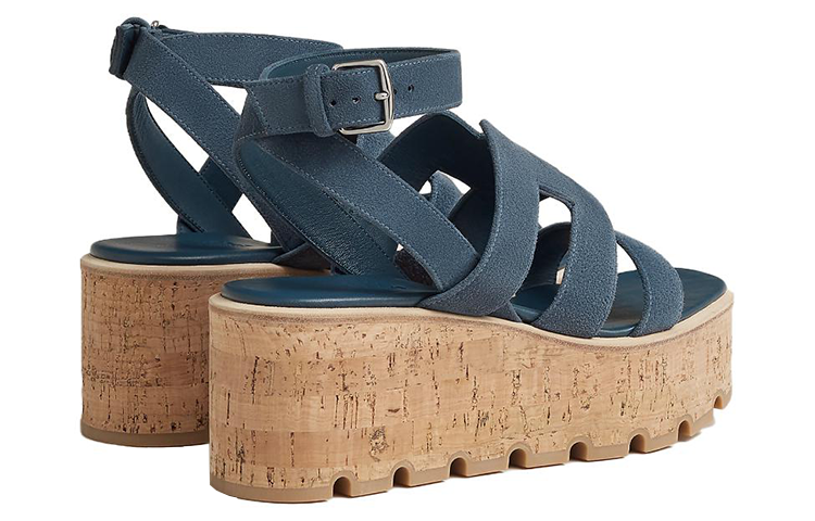 (W) HERMES Oran Sandal 'Blue Havane' 圖 4