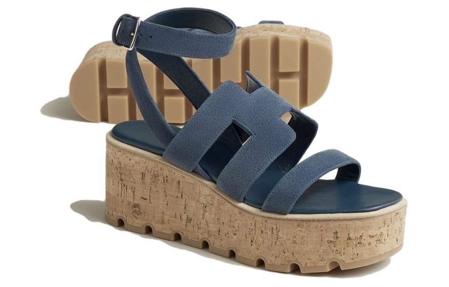 (W) HERMES Oran Sandal 'Blue Havane' 圖 5