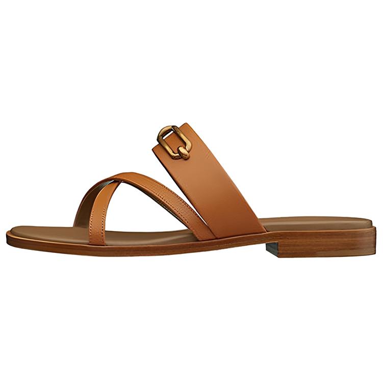 Buy (W) Sandal HERMES Oran 'Coklat' H211039Z-B8