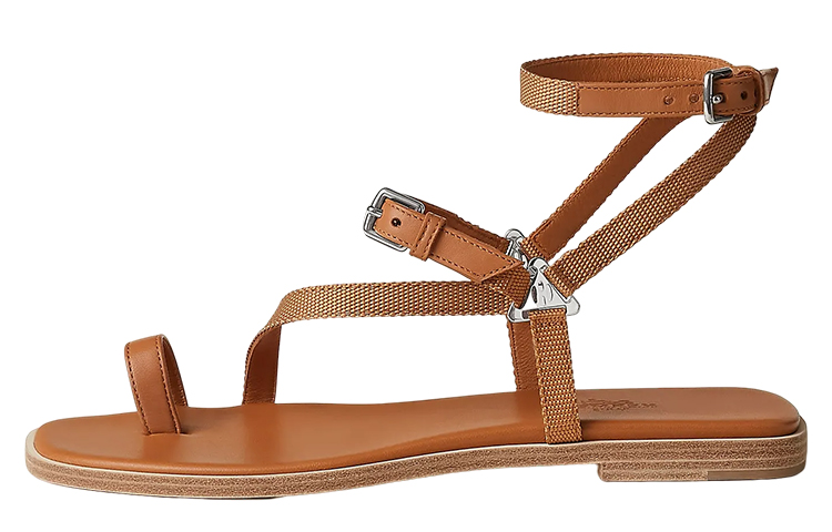 (W) HERMES Oran Sandal 'Brown'