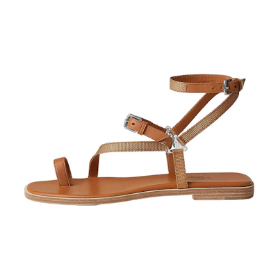 (W) HERMES Oran Sandal 'Brown'