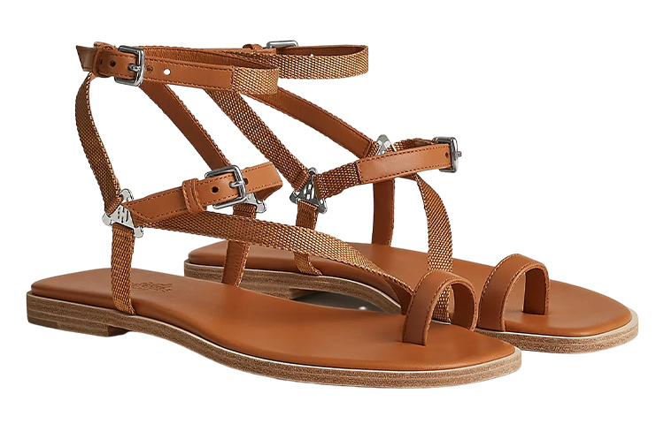 (W) HERMES Oran Sandal 'Brown' 圖 3