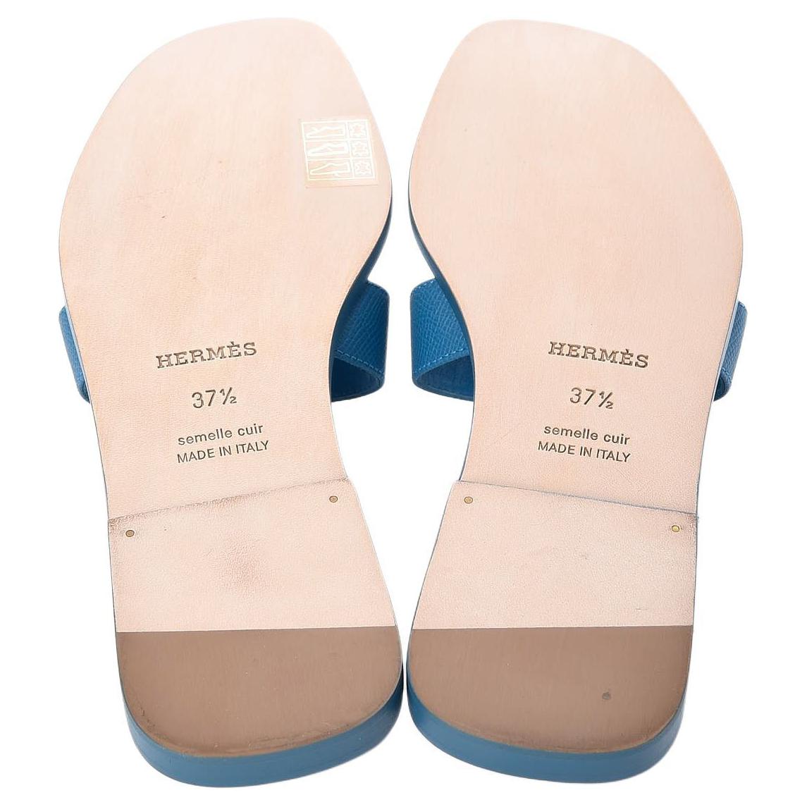 Purchase (W) Sandal HERMES Oran 'Glazed Blue' H202272Z-0Z