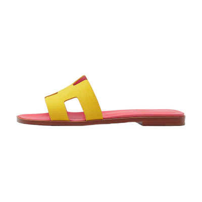 (W) HERMES Oran Sandal 'Gravel Yellow'