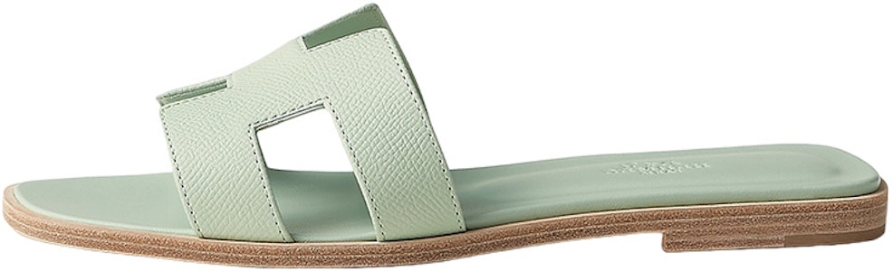 HERMES愛馬仕 Oran 小牛皮 一字型平跟 時尚涼拖 女款 綠色 Buy HERMES愛馬仕 Oran 小牛皮 一字型平跟 時尚涼拖 女款 綠色