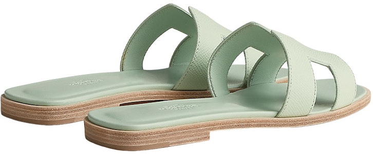 HERMES愛馬仕 Oran 小牛皮 一字型平跟 時尚涼拖 女款 綠色 Shop HERMES愛馬仕 Oran 小牛皮 一字型平跟 時尚涼拖 女款 綠色