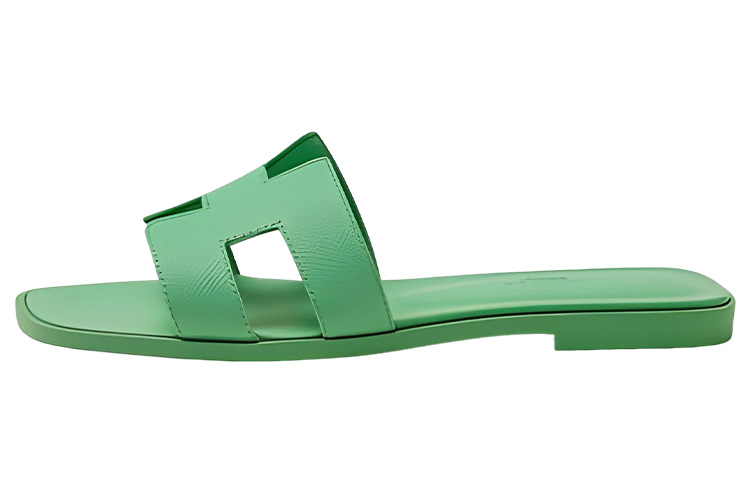 (W) HERMES Oran Sandal 'Mint Green'