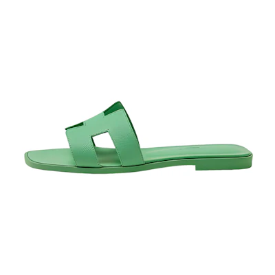 (W) HERMES Oran Sandal 'Mint Green'