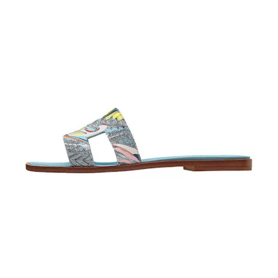 (W) HERMES Oran Sandal 'Multicolor Blue'