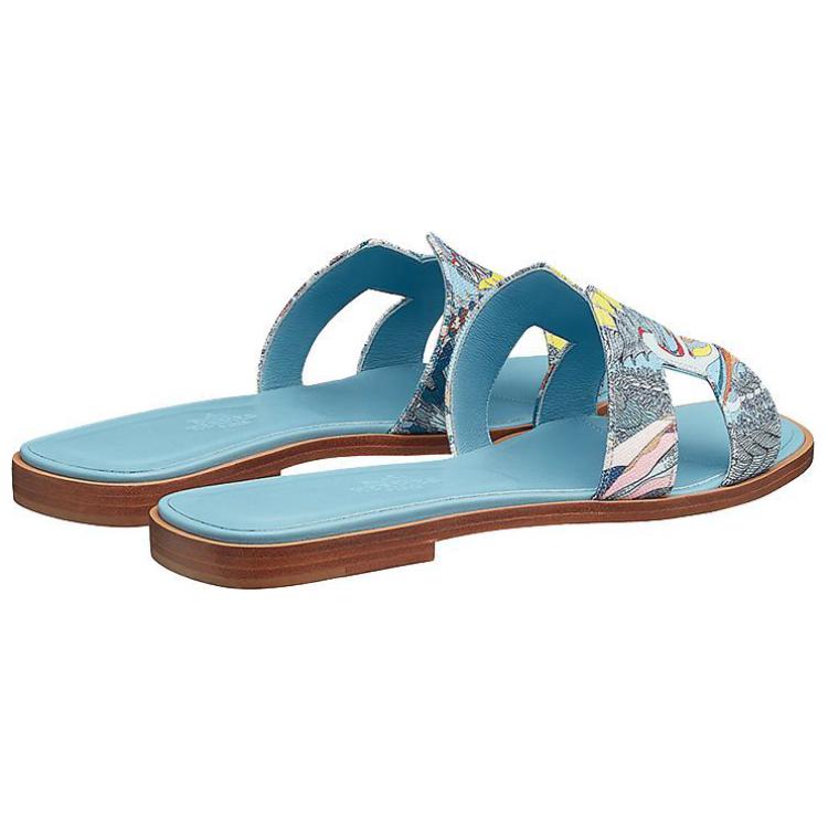 (W) HERMES Oran Sandal 'Multicolor Blue' 圖 4