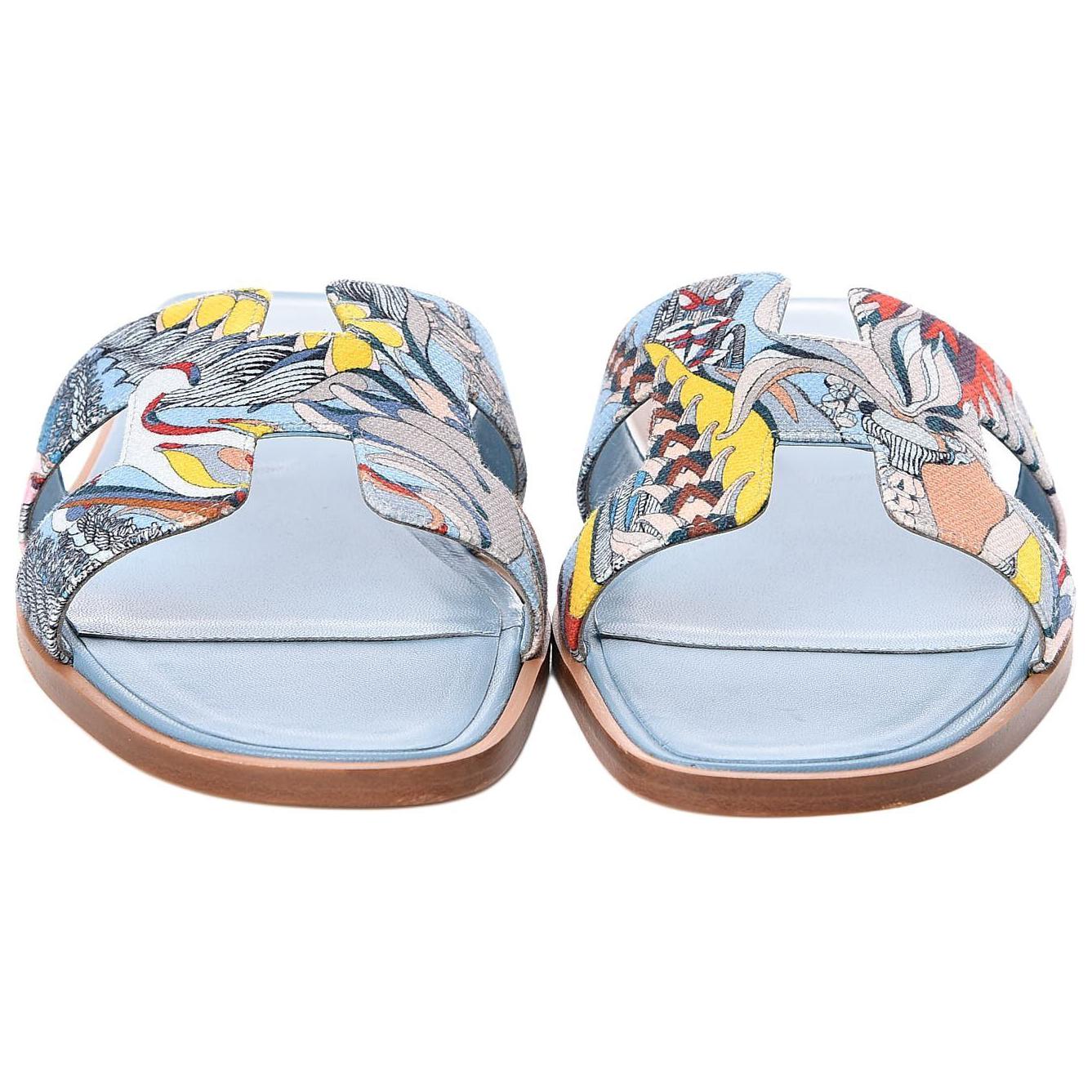 (W) HERMES Oran Sandal 'Multicolor Blue' 圖 5