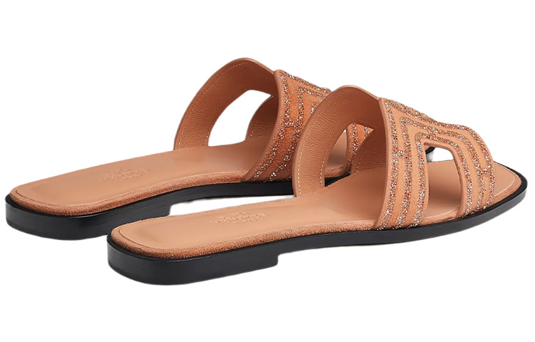 Shop Hermes 愛馬仕 Oran 拖鞋 女款 裸色