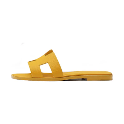 (W) HERMES Oran Sandal 'Pebble Yellow'