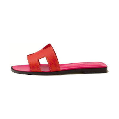 (W) HERMES Oran Sandal 'Pink Orange'