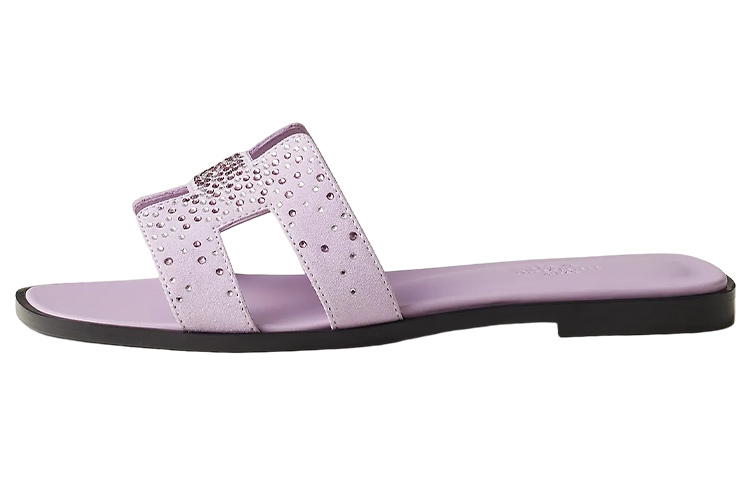 (W) HERMES Oran Sandal 'Purple'