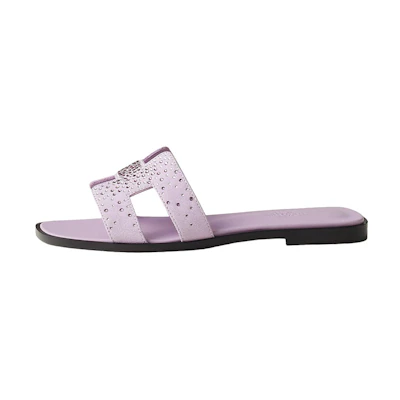 (W) HERMES Oran Sandal 'Purple'