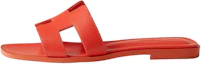 Buy HERMES 愛馬仕 Oran 小牛皮 套腳 時尚涼拖 女款 紅色
