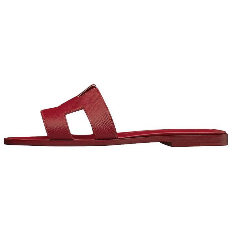 (W) HERMES Oran Sandal 'Red'