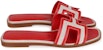 (W) Sandal HERMES Oran 'Kanvas Merah' H221106Z-8K