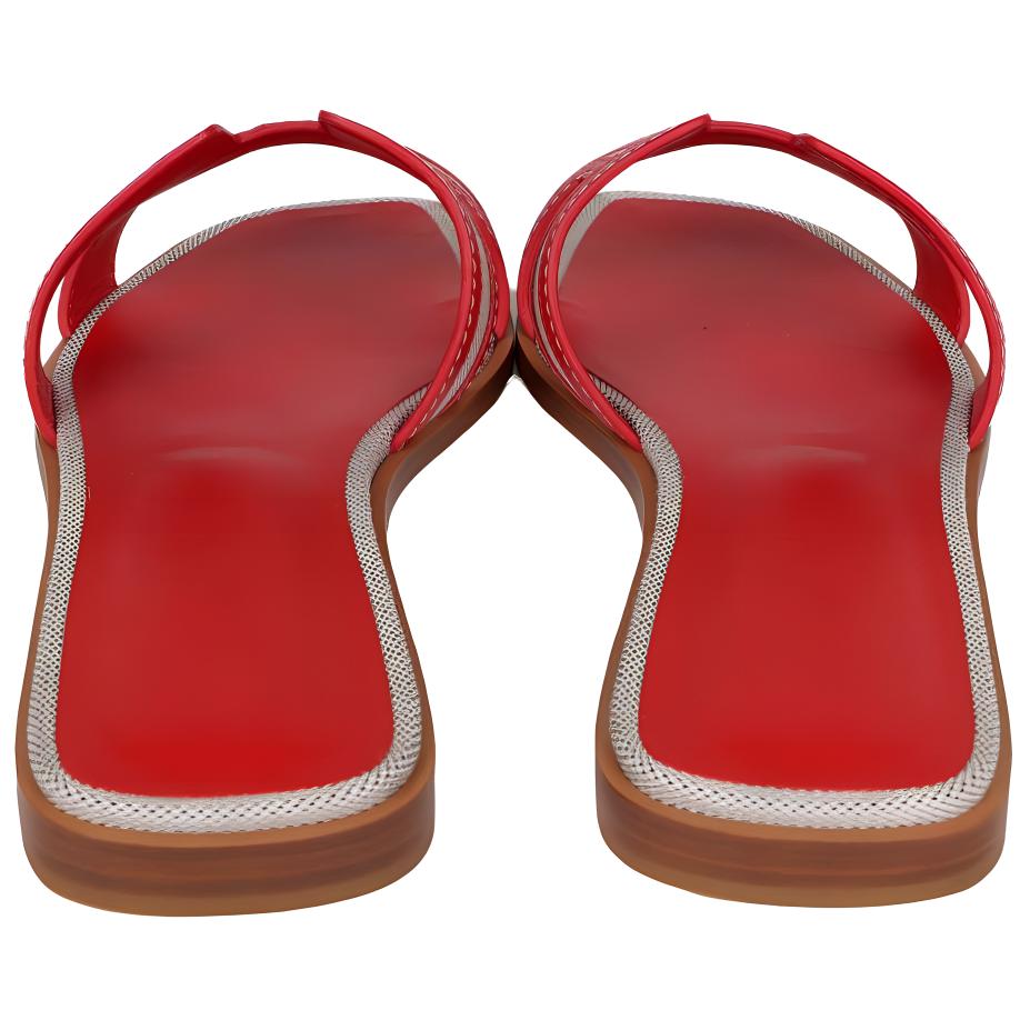 (W) HERMES Oran Sandal 'Red Canvas' 圖 6