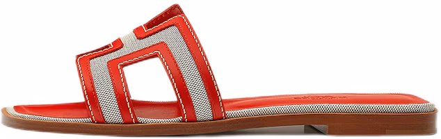 (Women) HERMES Oran Sandal 'Red Canvas' H221106Z-8K (Women) HERMES Oran Sandal 'Red Canvas' H221106Z-8K