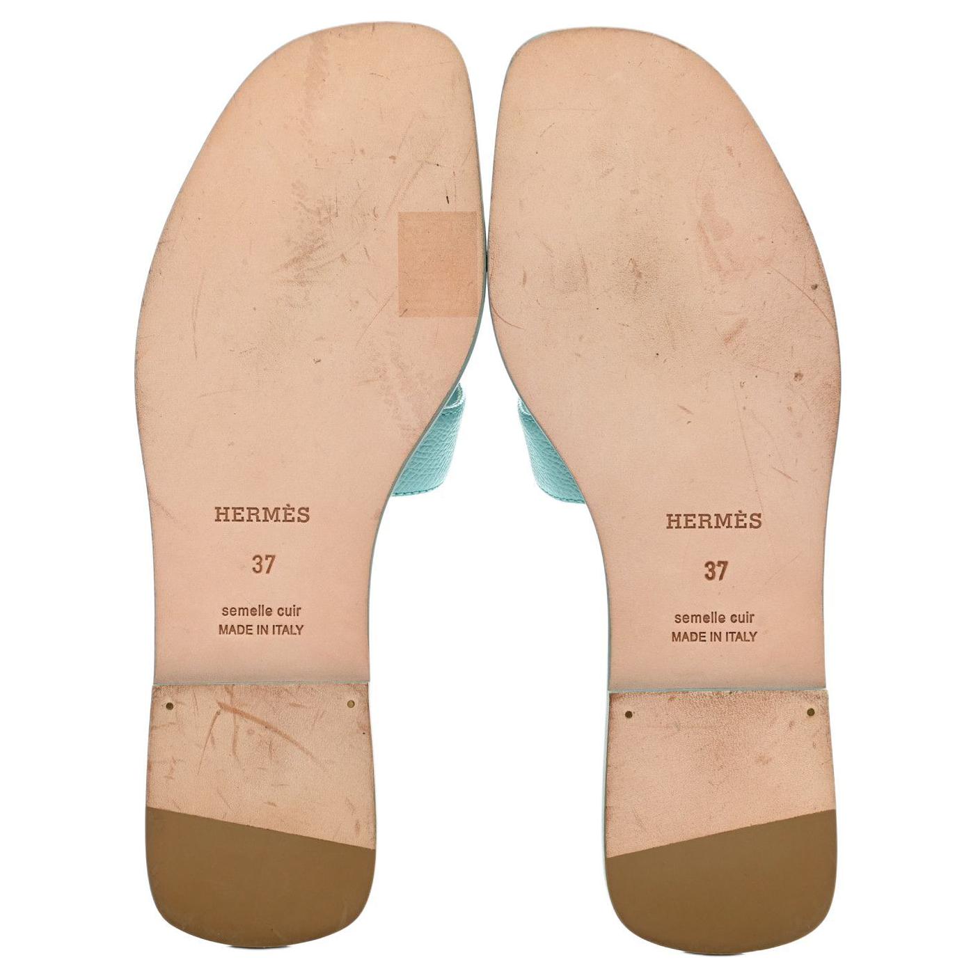 (W) HERMES Oran Sandal 'Sea Blue' 圖 5