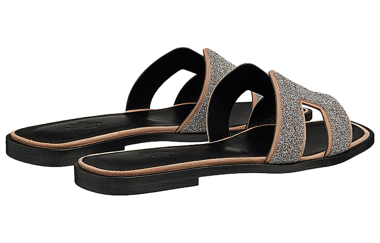 Shop (W) エルメス オラン サンダル "シルバーグレー" H142149Z-BA