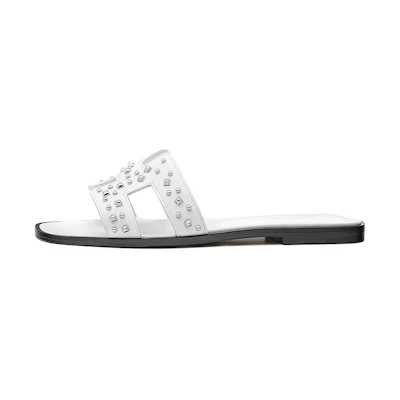 (W) HERMES Oran Sandal 'Simple Fashion White'