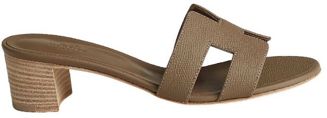 HERMES爾曼斯 小牛皮 套腳高跟 時尚涼拖 5cm 女款 棕褐色 Order HERMES爾曼斯 小牛皮 套腳高跟 時尚涼拖 5cm 女款 棕褐色