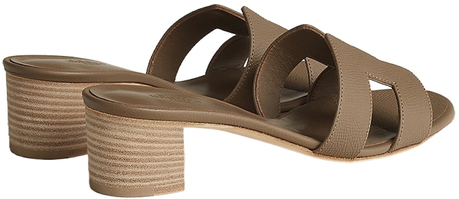 HERMES爾曼斯 小牛皮 套腳高跟 時尚涼拖 5cm 女款 棕褐色 Purchase HERMES爾曼斯 小牛皮 套腳高跟 時尚涼拖 5cm 女款 棕褐色