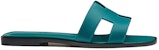 (W) Sandal HERMES Oran 'Biru Velvet' H202230Z-74