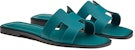 (W) Sandal HERMES Oran 'Biru Velvet' H202230Z-74