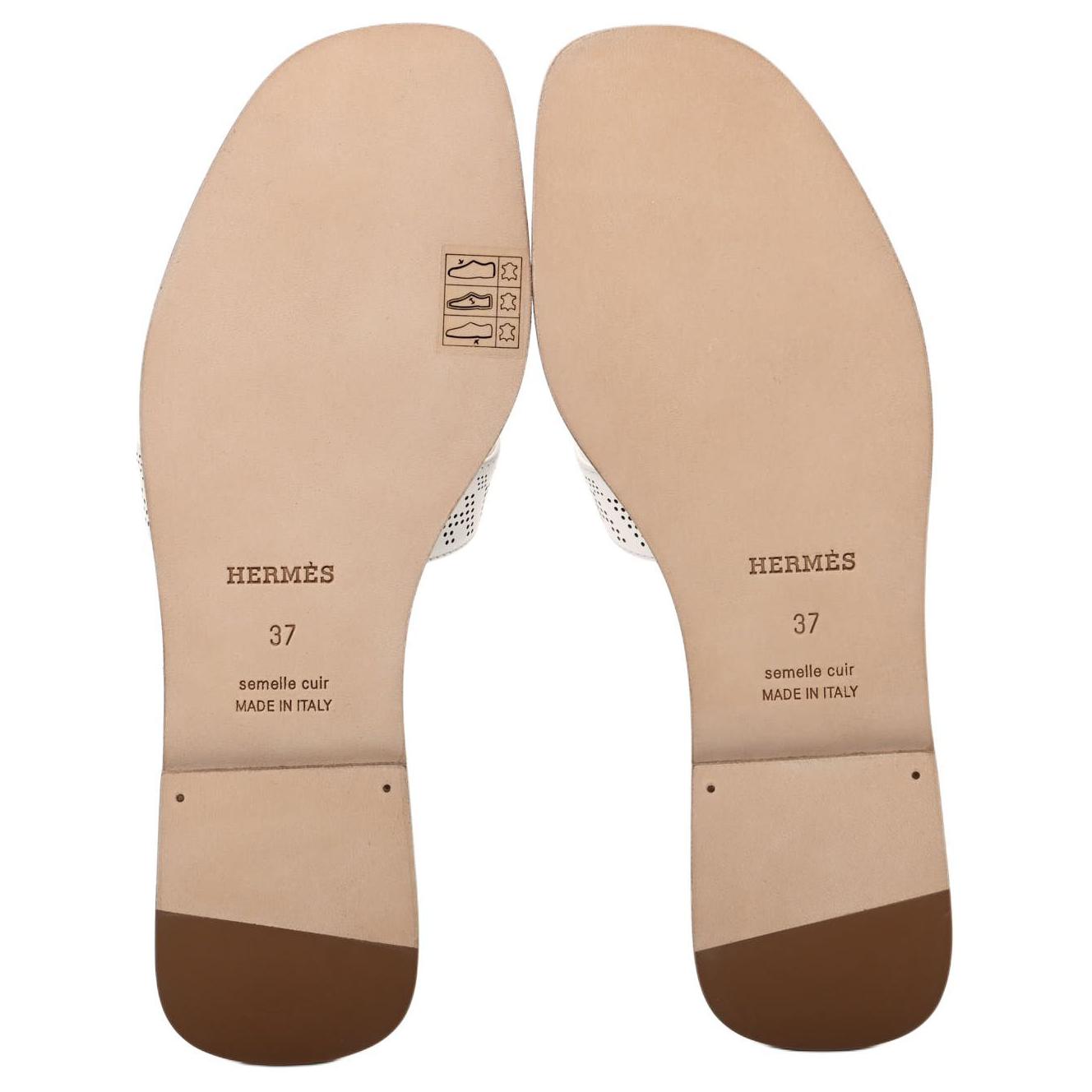 Purchase (Women) HERMES Oran Sandal 'White' H211173Z-90