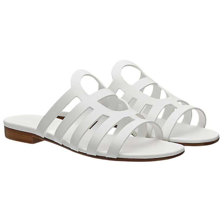 Lookbook (W) HERMES Sandalia Oran 'Estampado Blanco' H211006Z-90