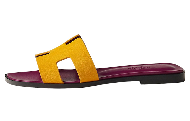 (W) HERMES Oran Sandal 'Yellow'