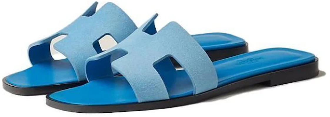 HERMES愛馬仕 Oran 皮革百搭舒適一字拖鞋 女款 藍色 Lookbook HERMES愛馬仕 Oran 皮革百搭舒適一字拖鞋 女款 藍色