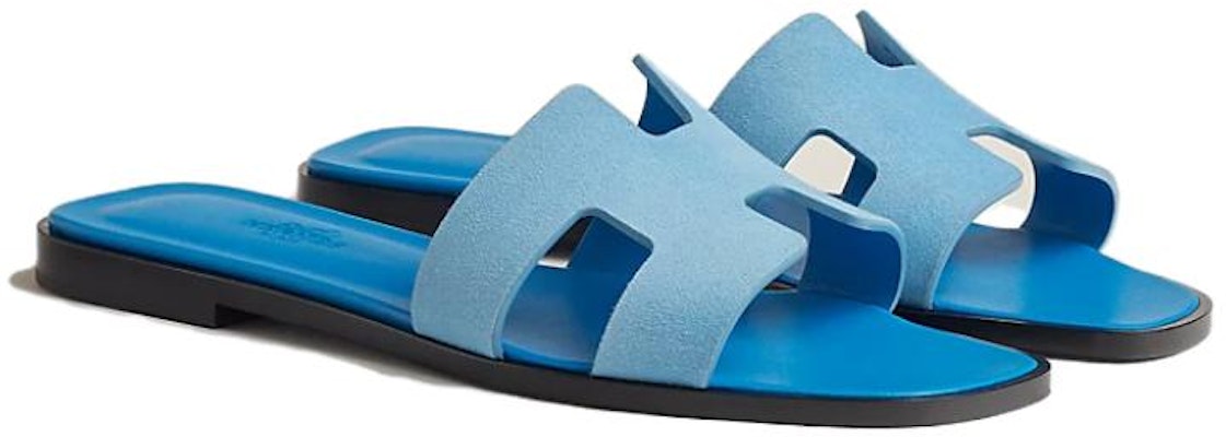 HERMES愛馬仕 Oran 皮革百搭舒適一字拖鞋 女款 藍色 Shop HERMES愛馬仕 Oran 皮革百搭舒適一字拖鞋 女款 藍色