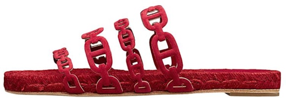 (Women) HERMES Oran Slides 'Red Simple Fashion' H201149Z-9U (Women) HERMES Oran Slides 'Red Simple Fashion' H201149Z-9U