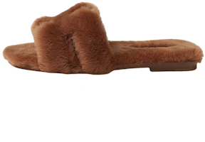 (Women) HERMES Oran Wool Slide Sandals Brown H231288Z A3 (Women) HERMES Oran Wool Slide Sandals Brown H231288Z A3