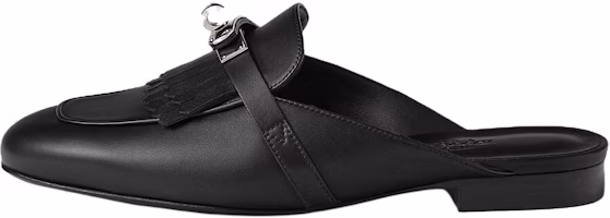(Women) HERMES Oz 'Black Leather Mule' H241068Z-02 (Women) HERMES Oz 'Black Leather Mule' H241068Z-02