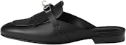 Buy (W) HERMES Oz 'Selipar Kulit Hitam' H241068Z-02