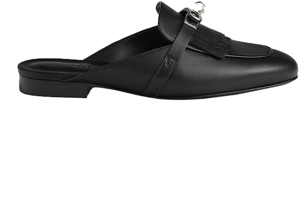 (Women) HERMES Oz 'Black Leather Mule' H241068Z-02 Order (Women) HERMES Oz 'Black Leather Mule' H241068Z-02