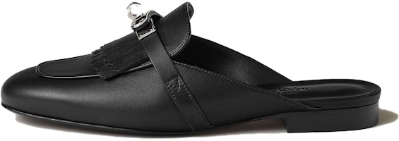 (Women) HERMES Oz 'Black Leather Mule' H241068Z-02 (Women) HERMES Oz 'Black Leather Mule' H241068Z-02