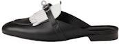 Buy (Women) HERMES Oz 'Black Leather Open-Back Mules' H241068Z-03