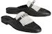 (Women) HERMES Oz 'Black Leather Open-Back Mules' H241068Z-03
